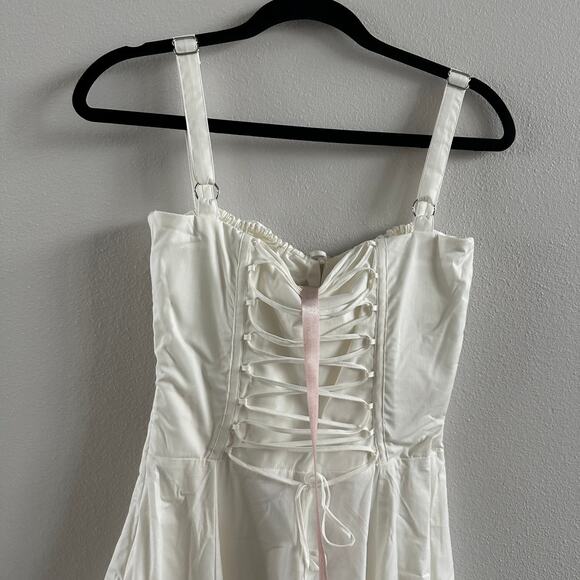 House of CB Carmen white bustier sundress Size Small - Picture 3 of 7